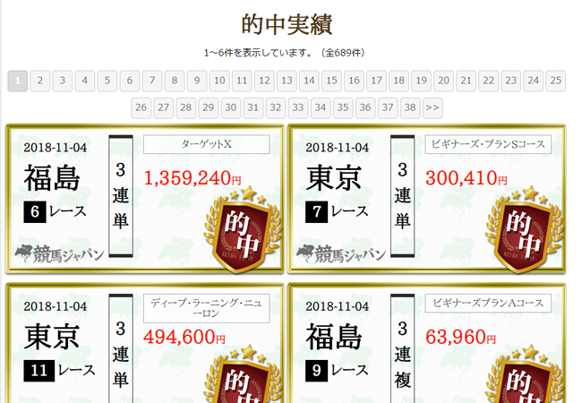 競馬ジャパン(KEIBA JAPAN) 会員ページ 検証